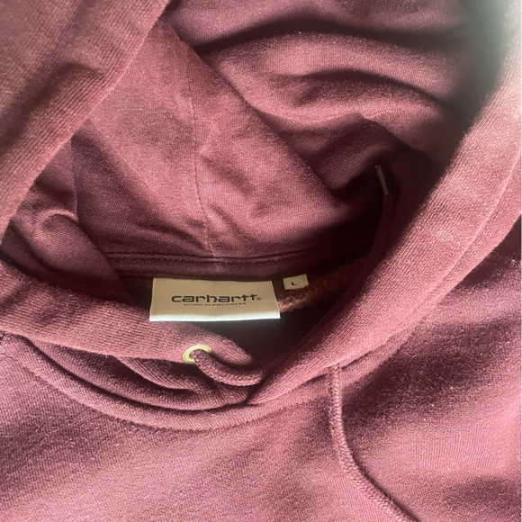 Carhartt WIP Burgundy Chase Hoodie - Picture 4 of 5